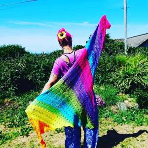 Giant Rainbow Shawl