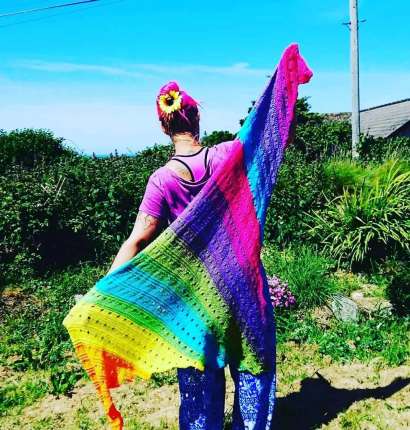 Giant Rainbow Shawl
