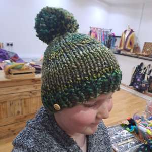 Hand Knitted Kids Bobble Hat