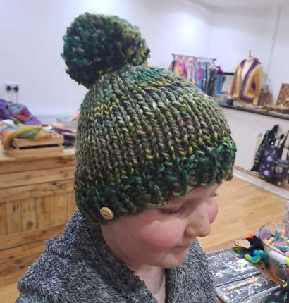 Hand Knitted Kids Bobble Hat